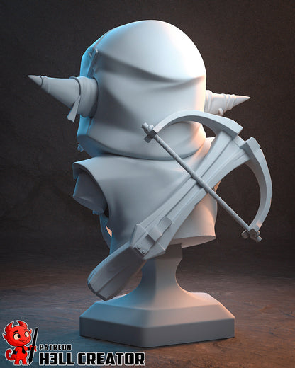 Nott the Brave 1:10 scale goblin rogue resin display statue and bust unpainted and painted versions
