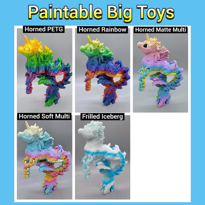 Paintable Articulated Sea Horse Toy or Straw Topper