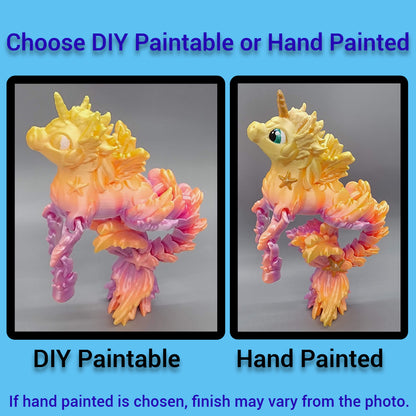 Paintable Articulated Sea Horse Toy or Straw Topper