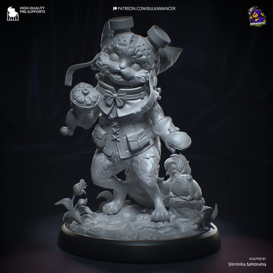Palico figurine Monster Hunter inspired cat companion collectible