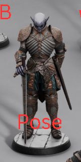 Graveward Legion resin miniatures – vampiric knights in multiple poses including attack, duel, and run stances, printed by D&K Custom Prints