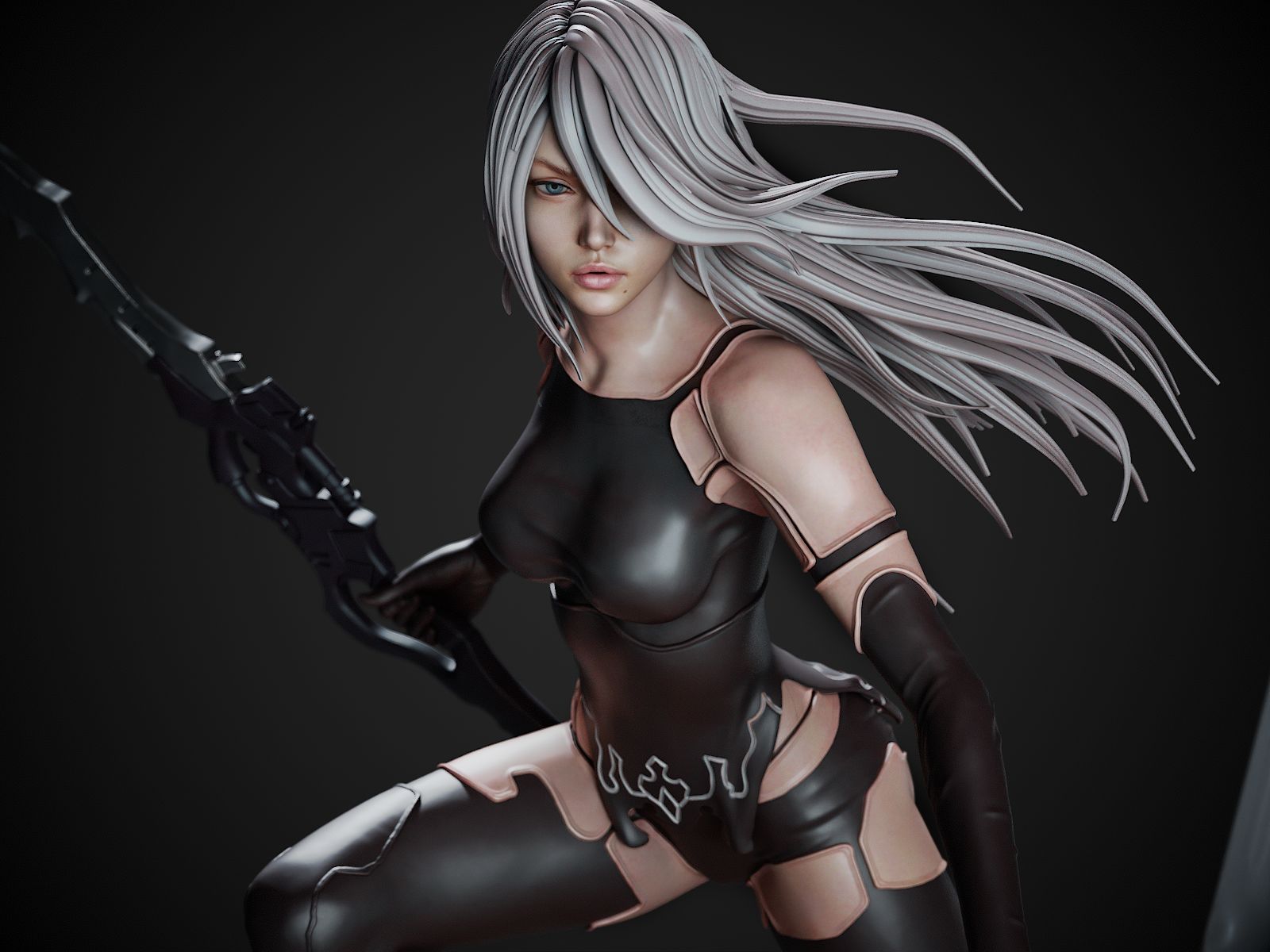 A2 – Nier Automata: Resin Fan Art Statue 1:6 & 1:9 | D&K Custom Prints