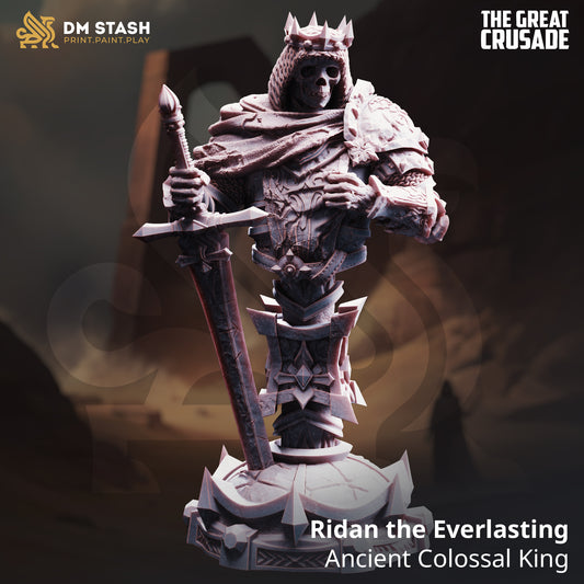 Ridan the Everlasting undead skeleton king resin bust perfect for painting