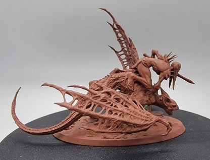 Rear angle of Dabeath Bat Cry showing curved tail and wing structure