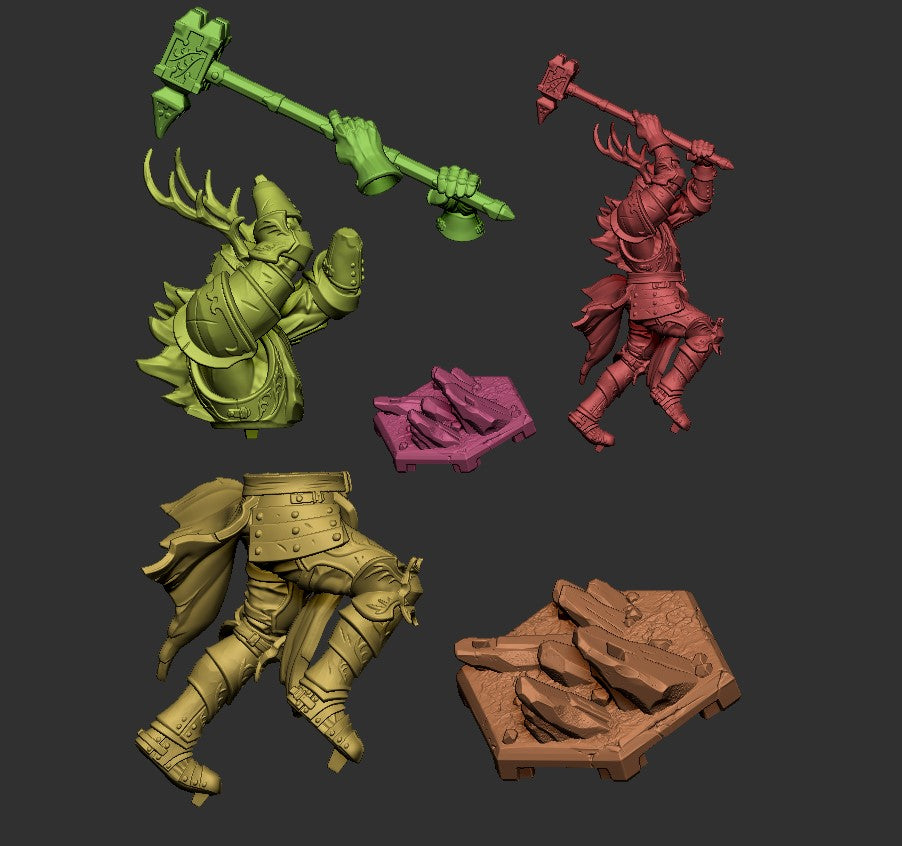 exploded parts view both scales of the Royal Crusher