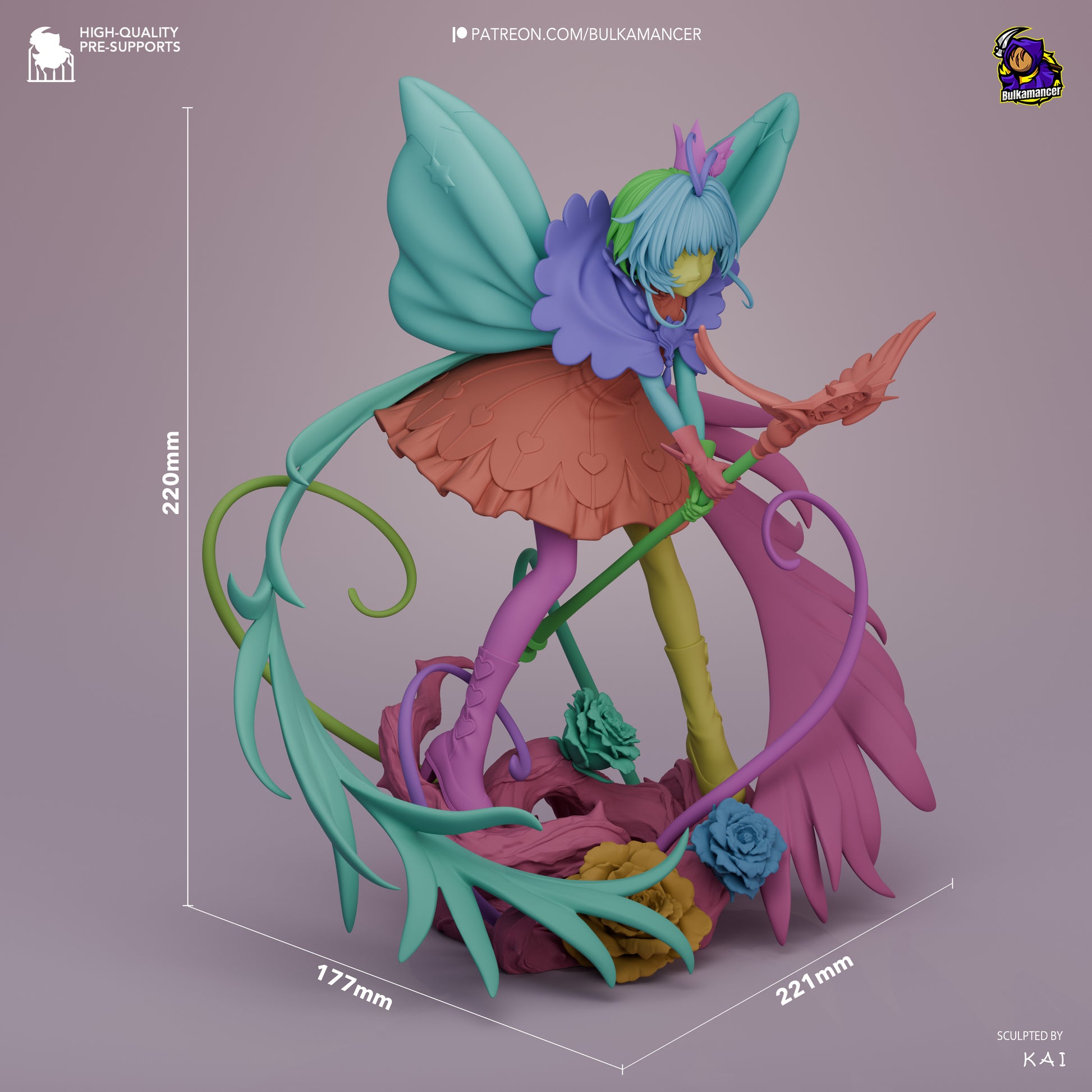 Cardcaptor Sakura 1:8 scale resin fan art showing the assembly view