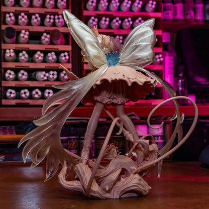 Cardcaptor Sakura 1:8 scale resin fan art statue with wings and magical staff on rose base, test print