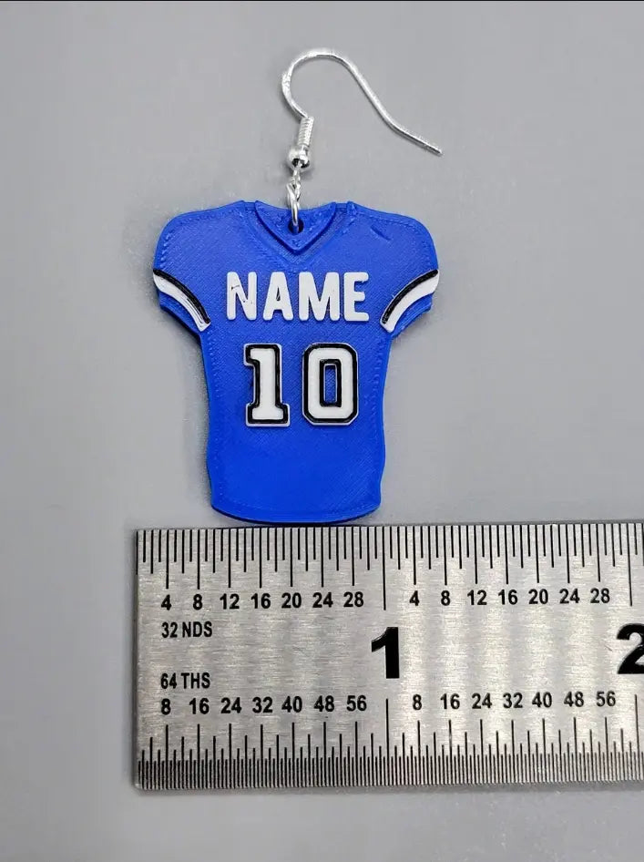 Custom Football Jersey Earrings