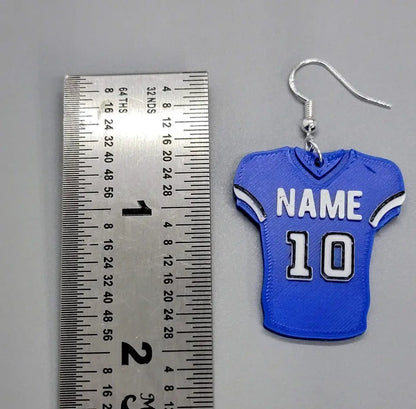 Custom Football Jersey Earrings