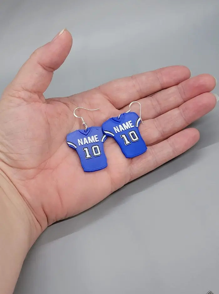 Custom Football Jersey Earrings