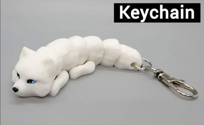 Flexi Arctic Fox Toy or Keychain