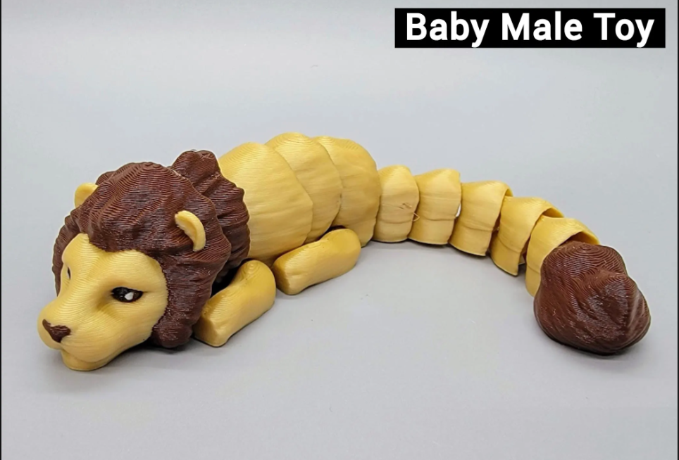 Flexi Lion Toy or Keychain | Sensory | Fidget | Zoo animal | Big Cat