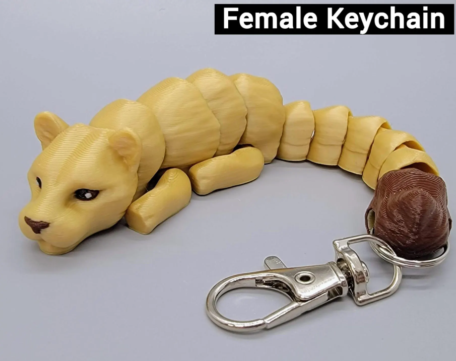 Flexi Lion Toy or Keychain | Sensory | Fidget | Zoo animal | Big Cat