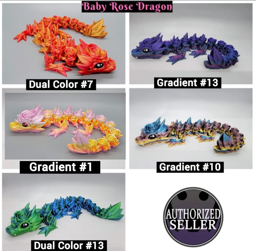 Articulated Rose Dragon Toys very popular fidgets for gifting & collecting