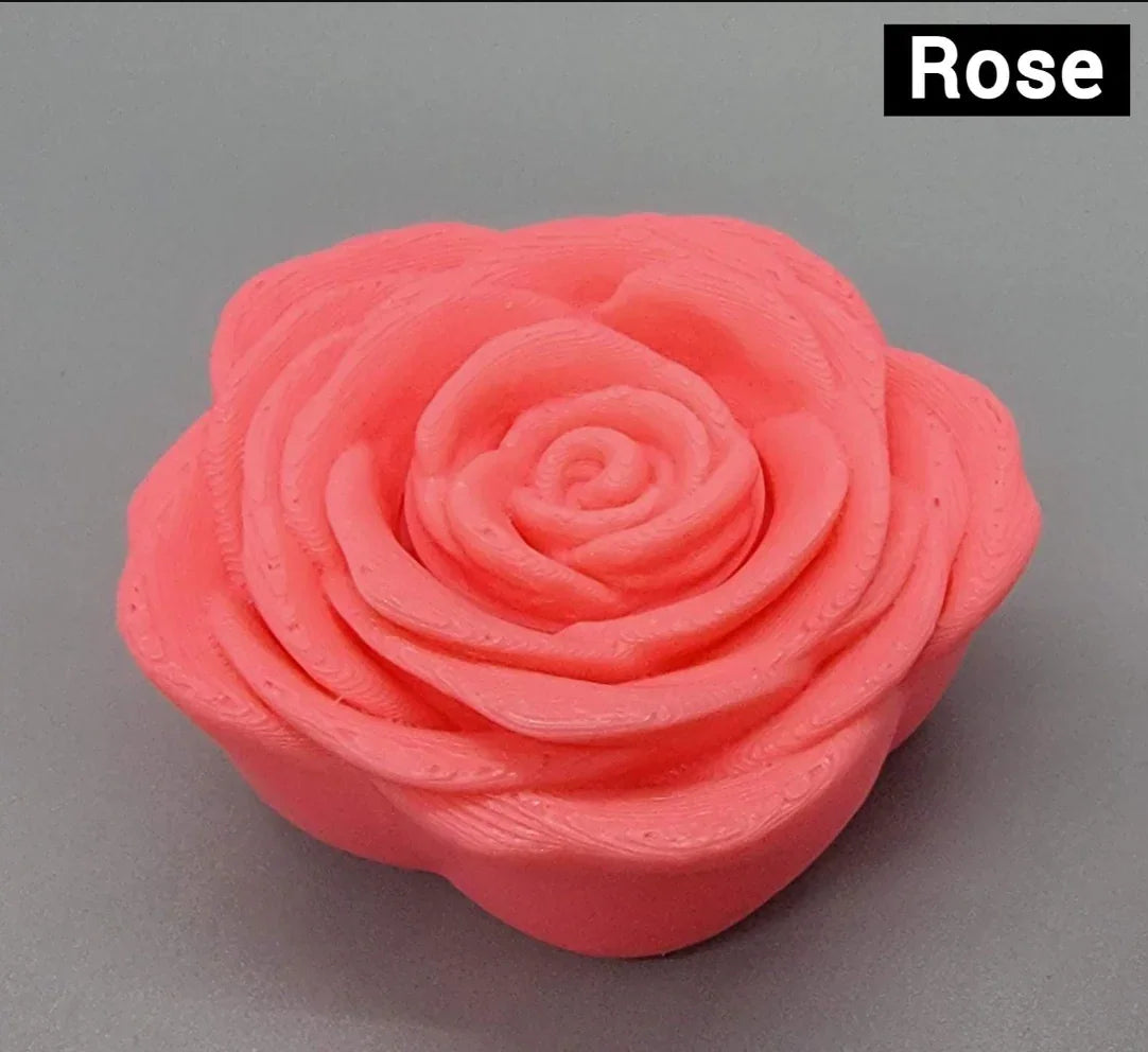 Rose & Crystal Spinner Toy 3D Printed Fidget for Stress Relief D&K Custom Prints Rose & Crystal Spinner Toy 3D Printed Fidget for Stress Relief D&K Custom Prints