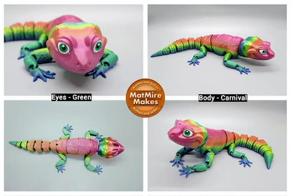 Juguete articulado de gecko leopardo