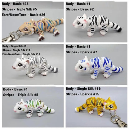 Juguete articulado de tigre y león | Impresión 3D | Mini | Fidget | Flexi | Sensorial