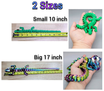 Flexi Dragon with Horns Toy
