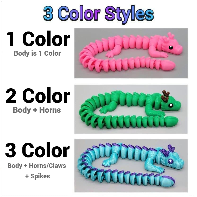 Flexi Dragon with Horns Toy