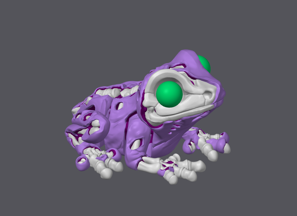 Mini Zombie Frog – Articulated Toy, Magnet or Keychain
