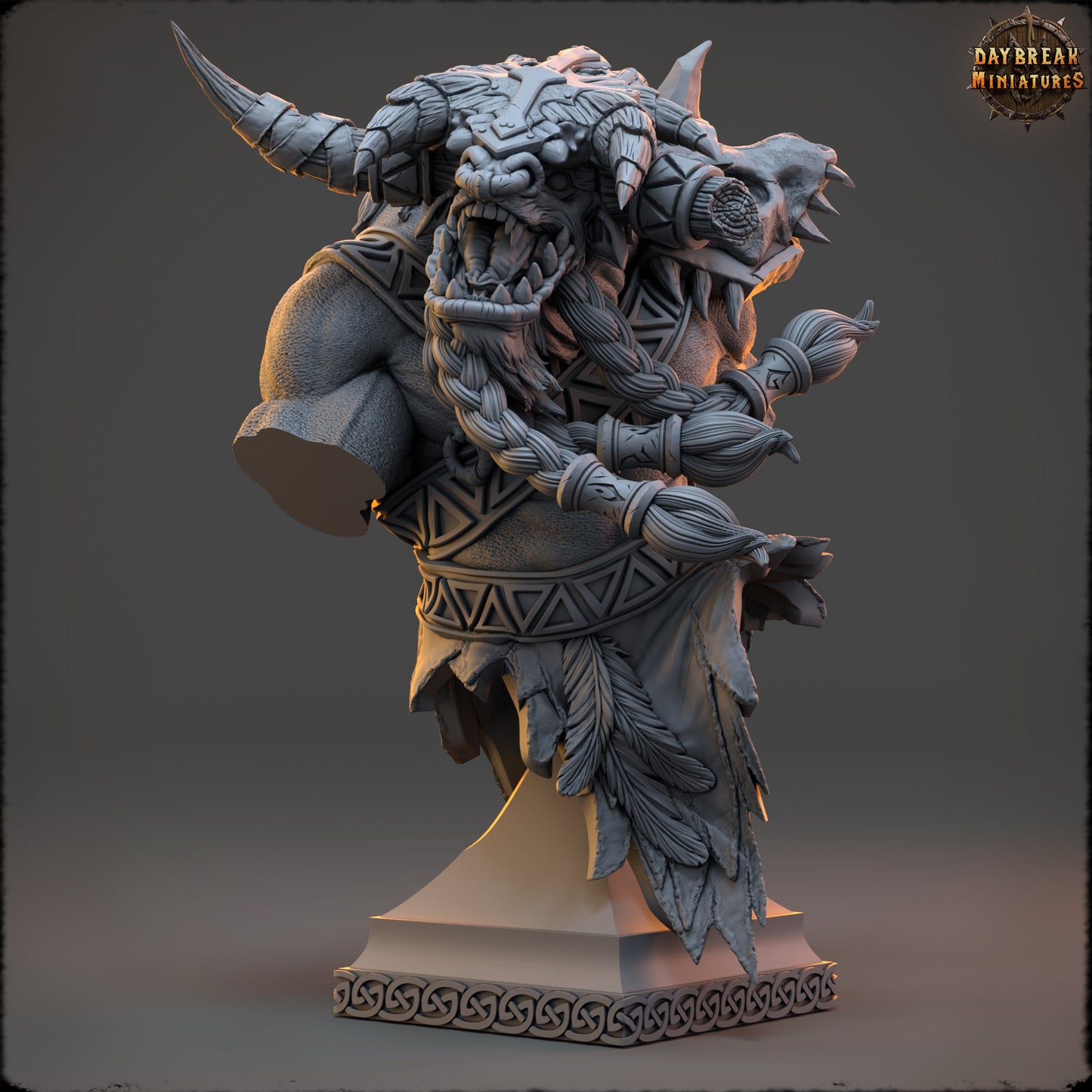 Socrates Blun Minotaur Chieftain resin bust by D&K Custom Prints