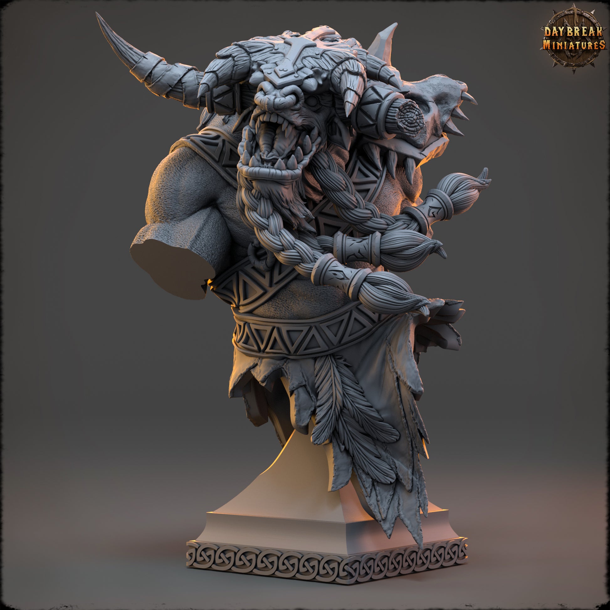 Socrates Blun Minotaur Chieftain resin bust by D&K Custom Prints