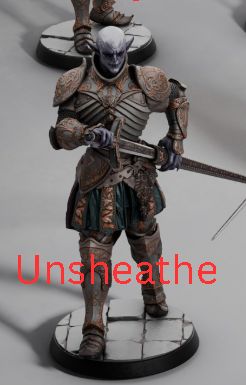 Graveward Legion resin miniatures – vampiric knights in multiple poses including attack, duel, and run stances, printed by D&K Custom Prints