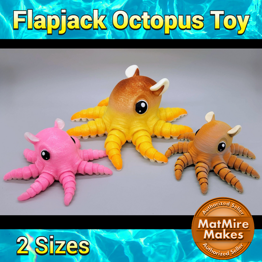 Flapjack Octopus Toy – Fun & Poseable Stress Reliever for All Ages | Sensory | Flexi | Custom Colors