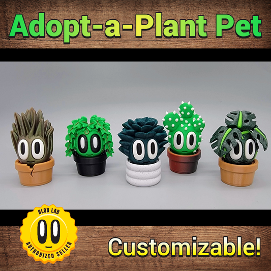 Adopt a Plant Pet with Pot | Custom Colors Available