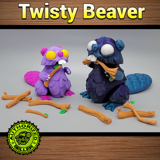 Twisty Beaver posable figure | Custom Colors | Articulated | Desk Pet