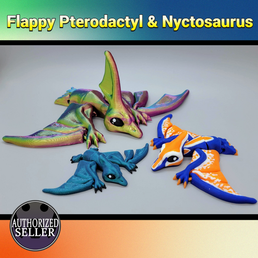 Flappy Pterodactyl & Nyctosaurus Toys | Custom Colors