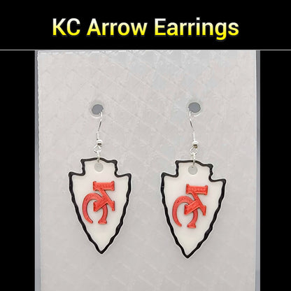 KC Chiefs Arrow Earrings