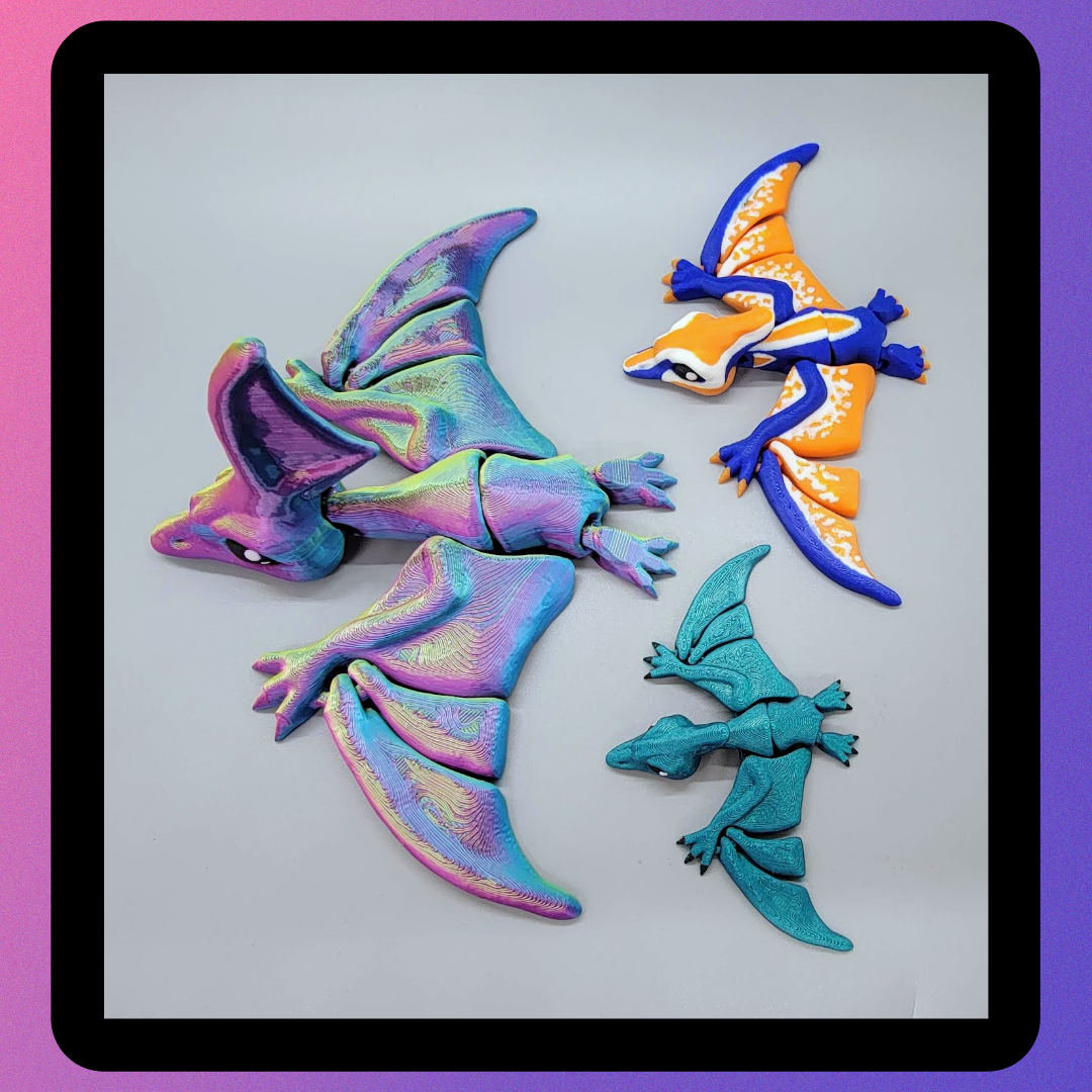 Flappy Pterodactyl & Nyctosaurus Toys | Custom Colors