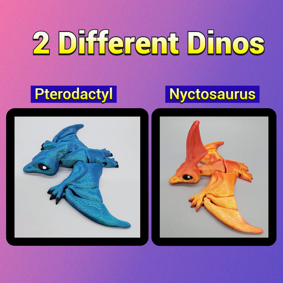 Flappy Pterodactyl & Nyctosaurus Toys | Custom Colors
