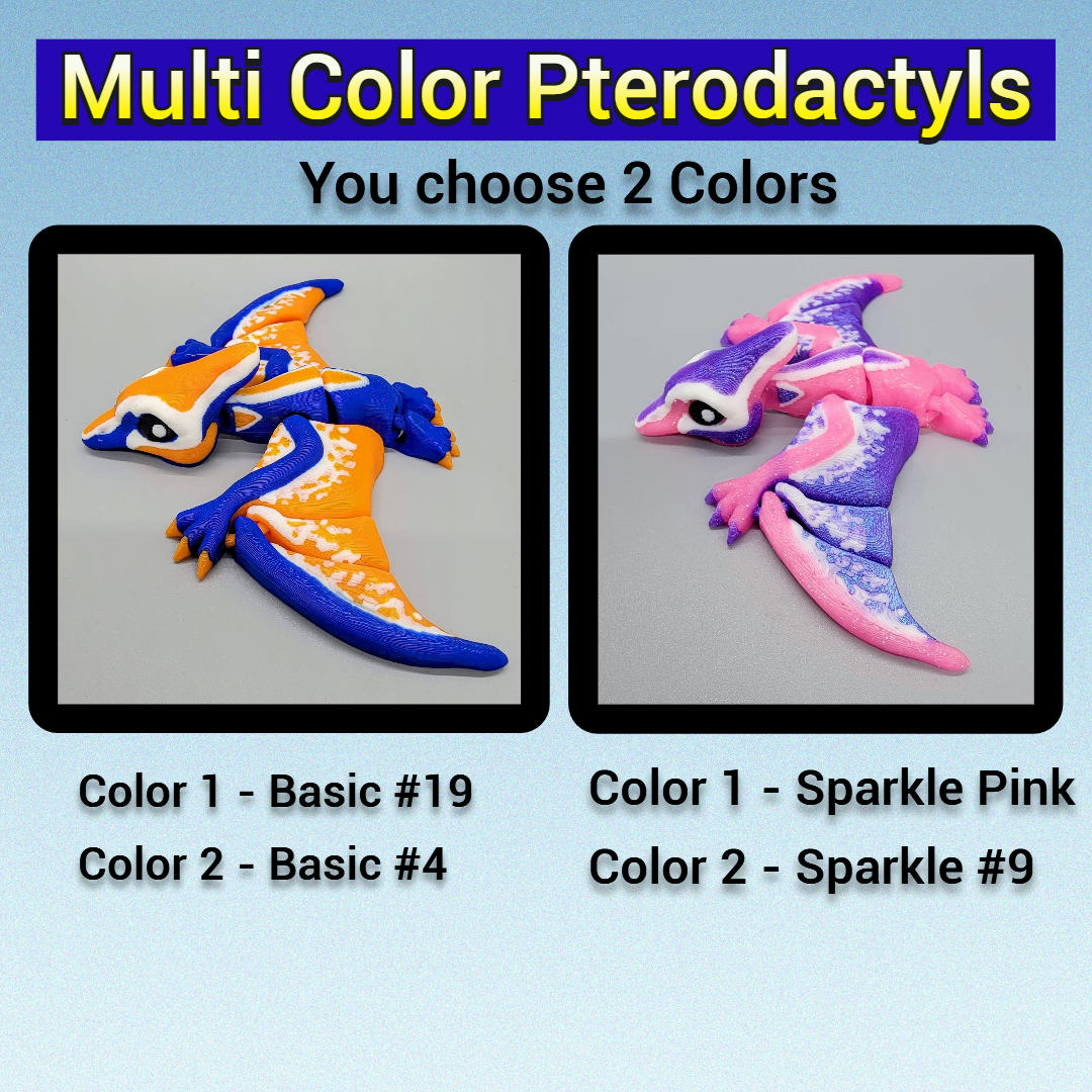 Flappy Pterodactyl & Nyctosaurus Toys | Custom Colors