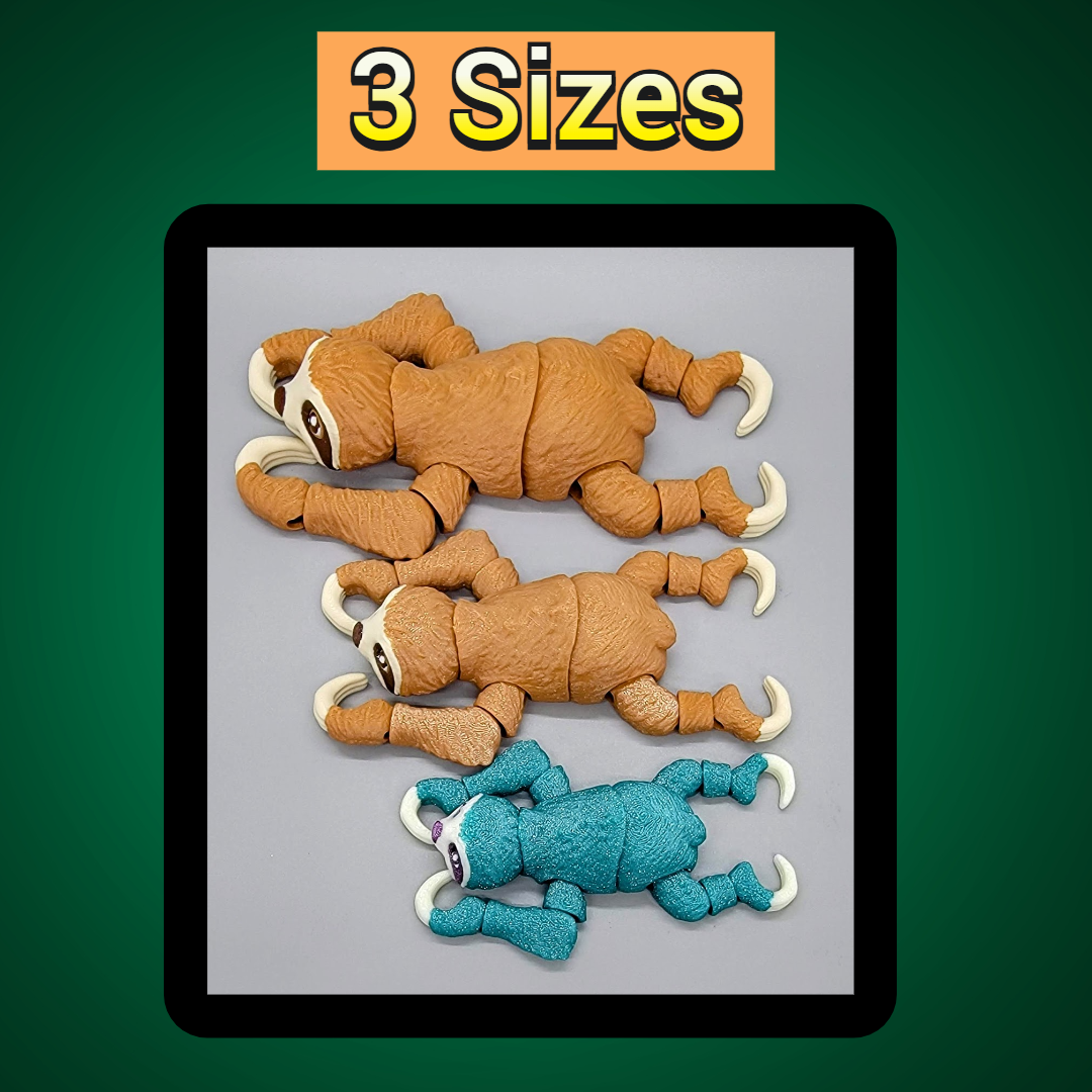 Articulated Sloth & Tree | Posable | Custom Colors Available