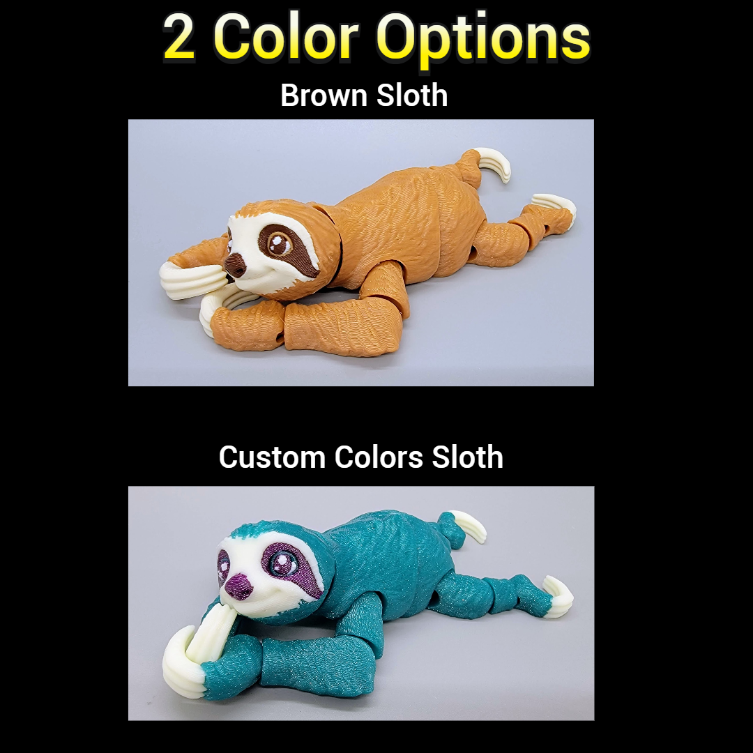 Articulated Sloth & Tree | Posable | Custom Colors Available