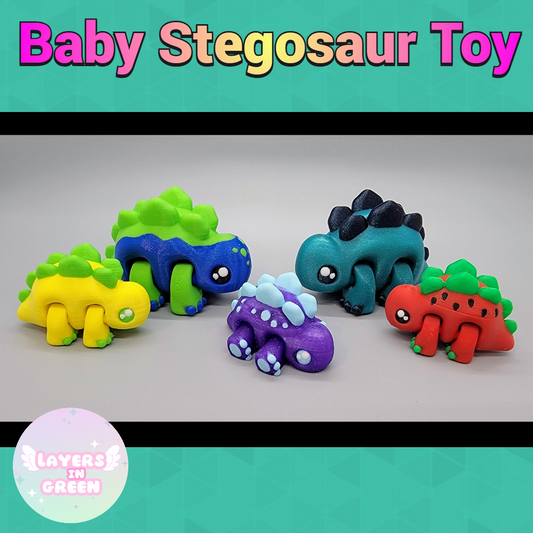 Juguete de dinosaurio triceratops bebé personalizado | Flexible | Fidget | Impreso en 3D | Articulado