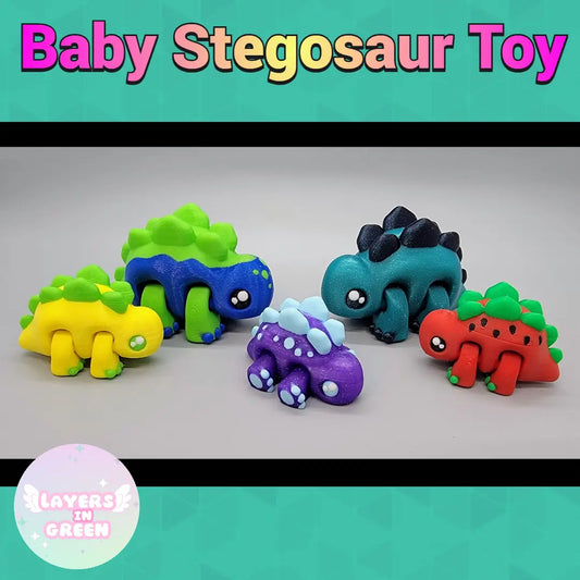 Baby Stegosaur – 3D Printed Toy or Keychain