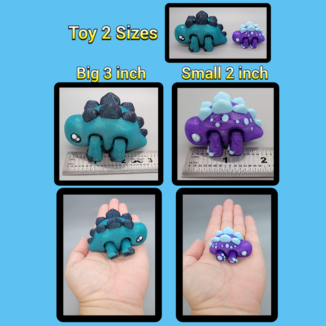 Juguete de dinosaurio triceratops bebé personalizado | Flexible | Fidget | Impreso en 3D | Articulado