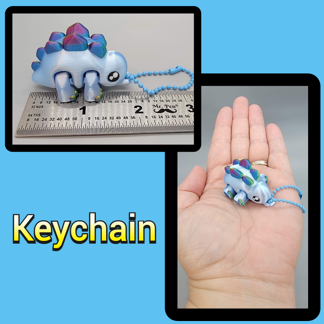 Juguete de dinosaurio triceratops bebé personalizado | Flexible | Fidget | Impreso en 3D | Articulado