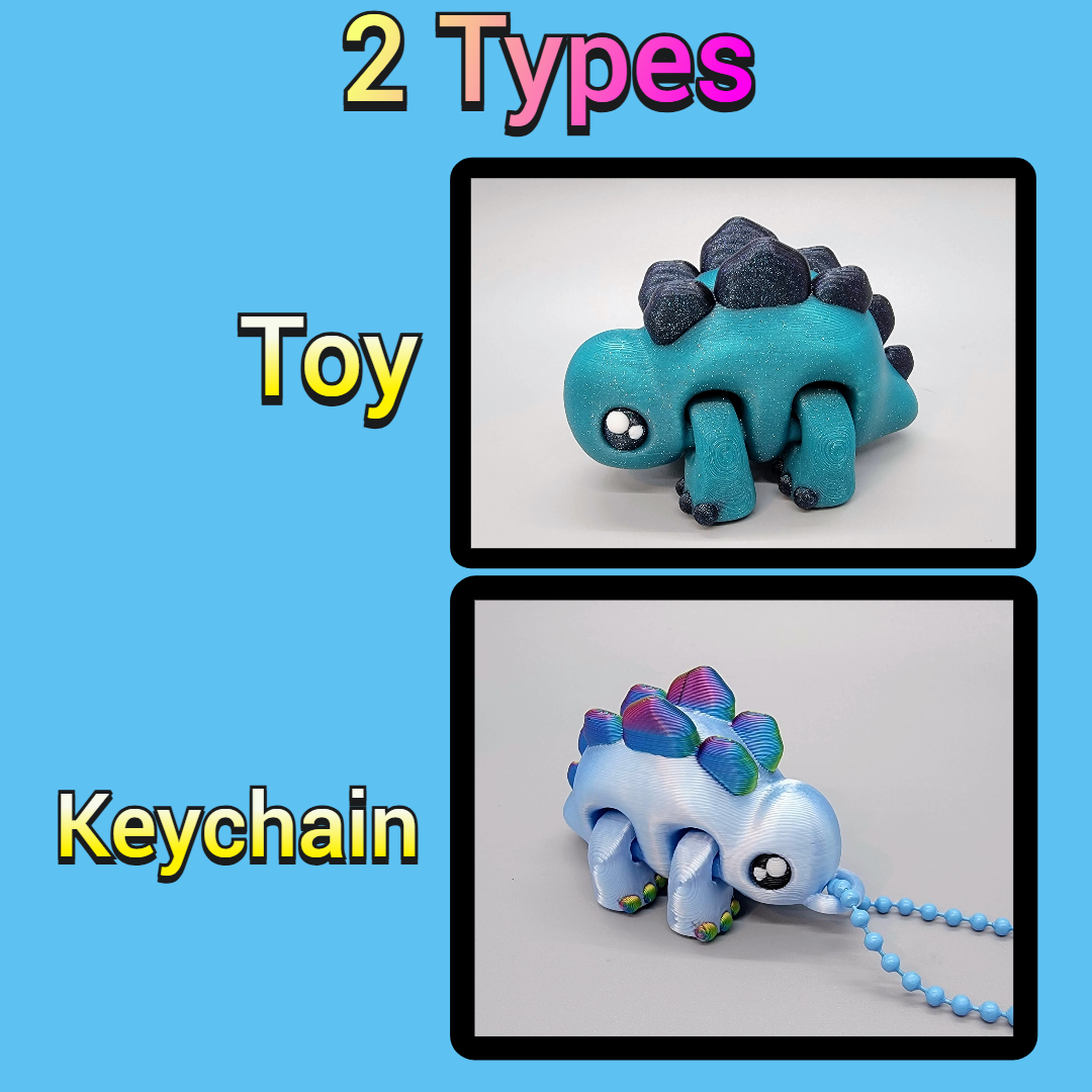Juguete de dinosaurio triceratops bebé personalizado | Flexible | Fidget | Impreso en 3D | Articulado