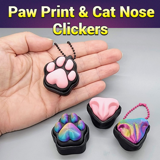 Paw Print & Cat Nose Clickers