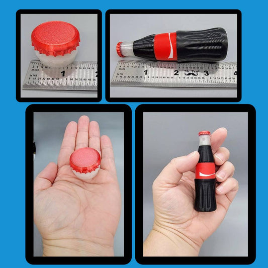Soda Bottle & Cap Keychain Clickers