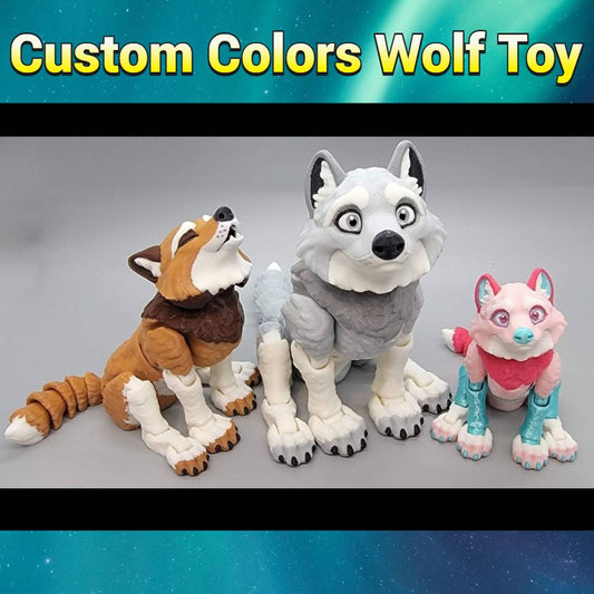 Custom Colors Wolf Toy