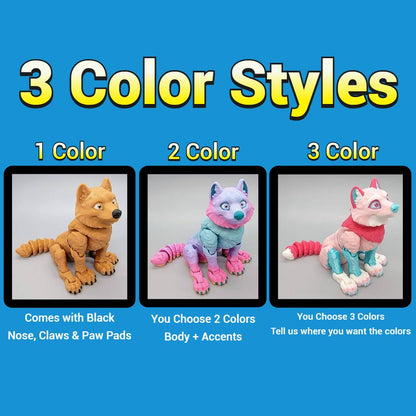 Custom Colors Wolf Toy