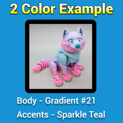Custom Colors Wolf Toy