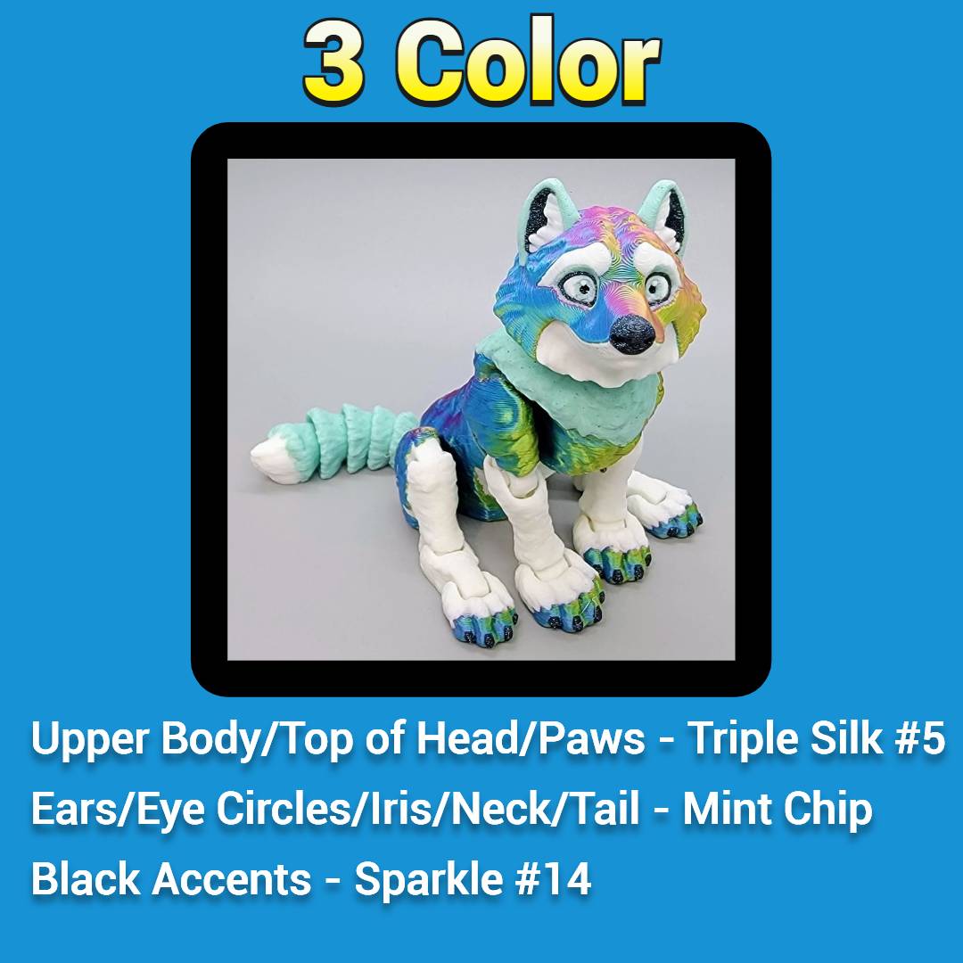 Custom Colors Wolf Toy