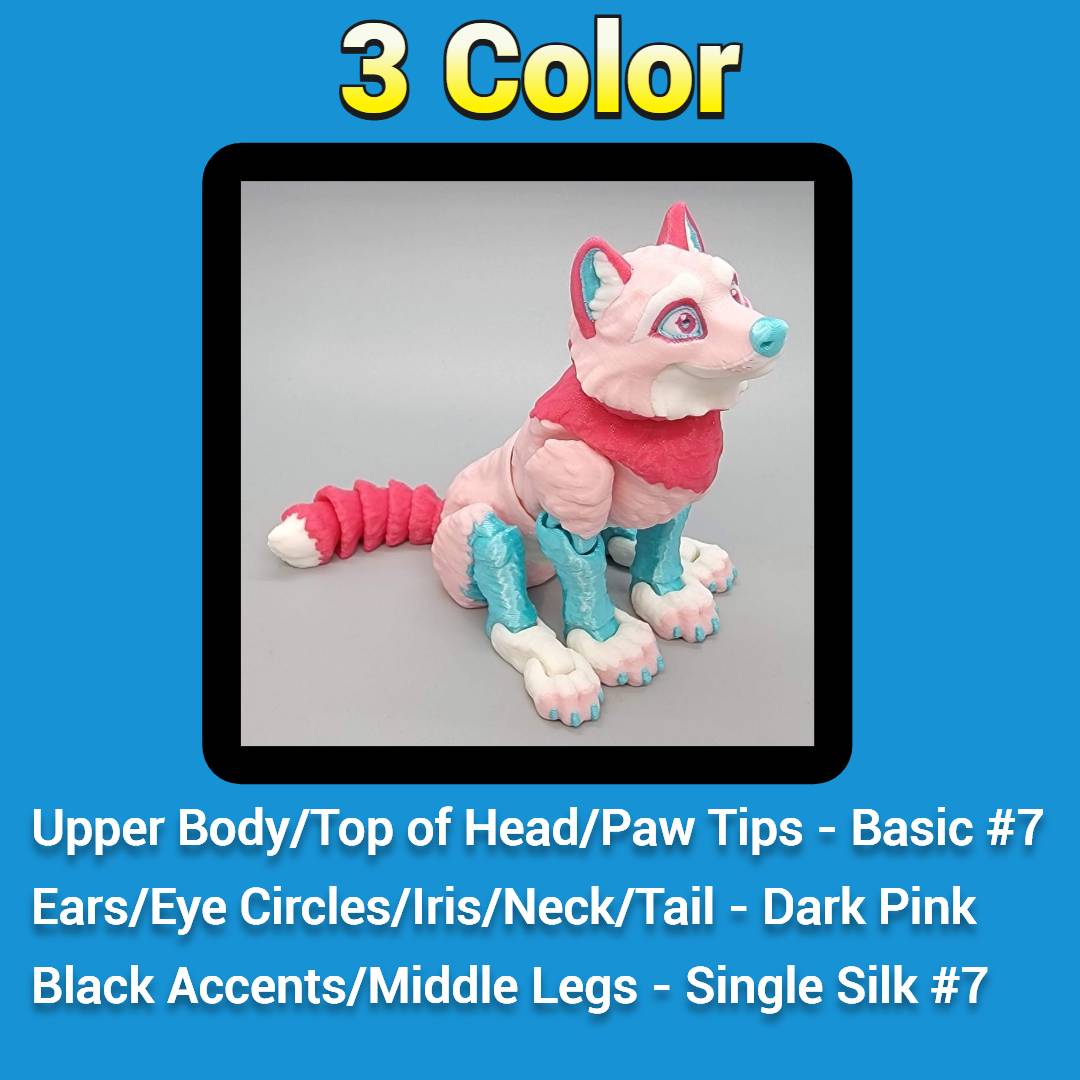 Custom Colors Wolf Toy