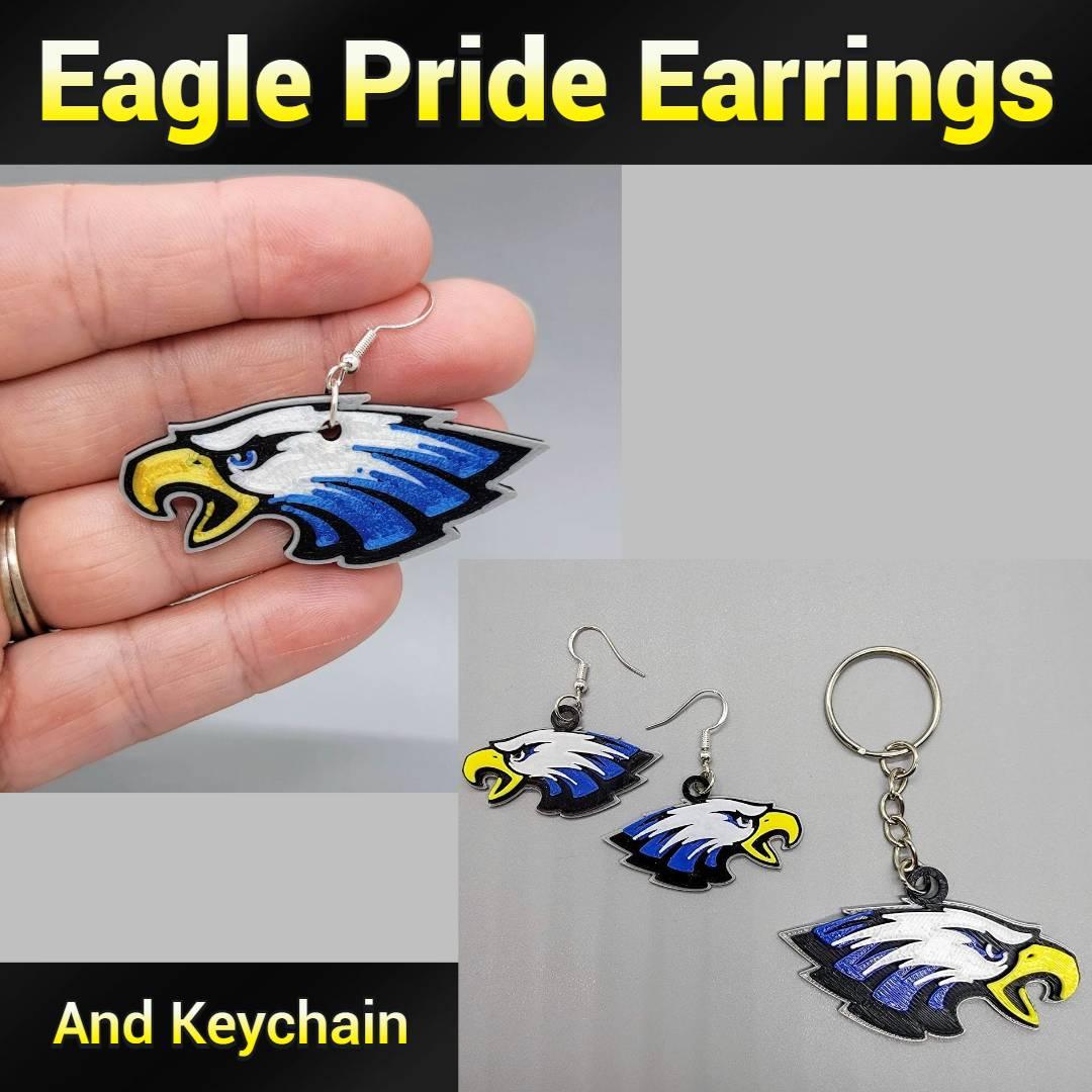 Pendientes y llavero Eagle Pride